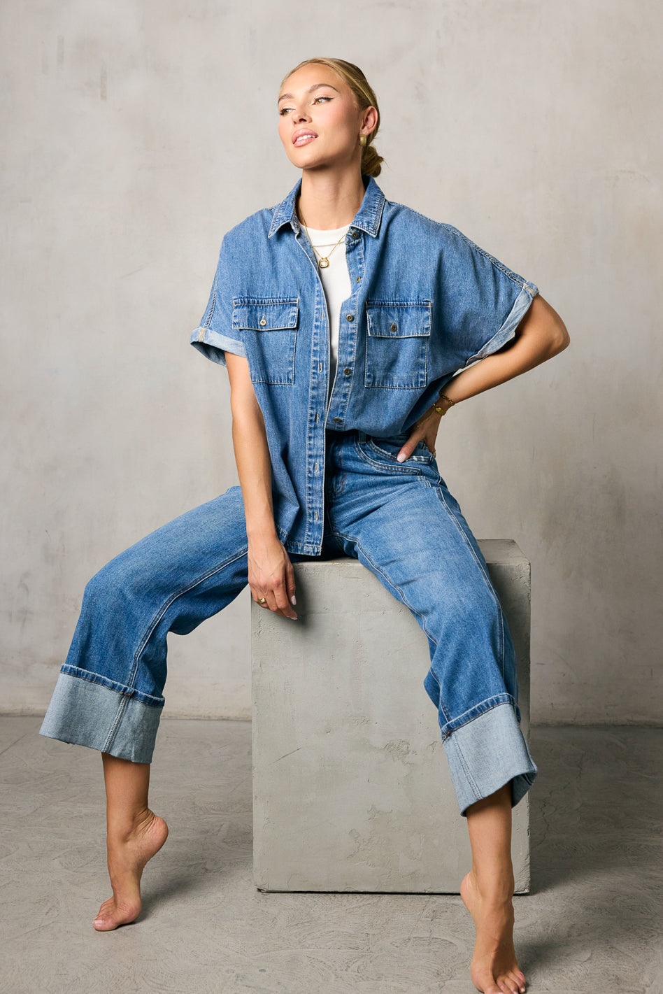 Luca Denim Button Up - FINAL SALE