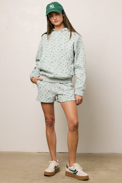 Elora Floral Shorts in Blue - FINAL SALE