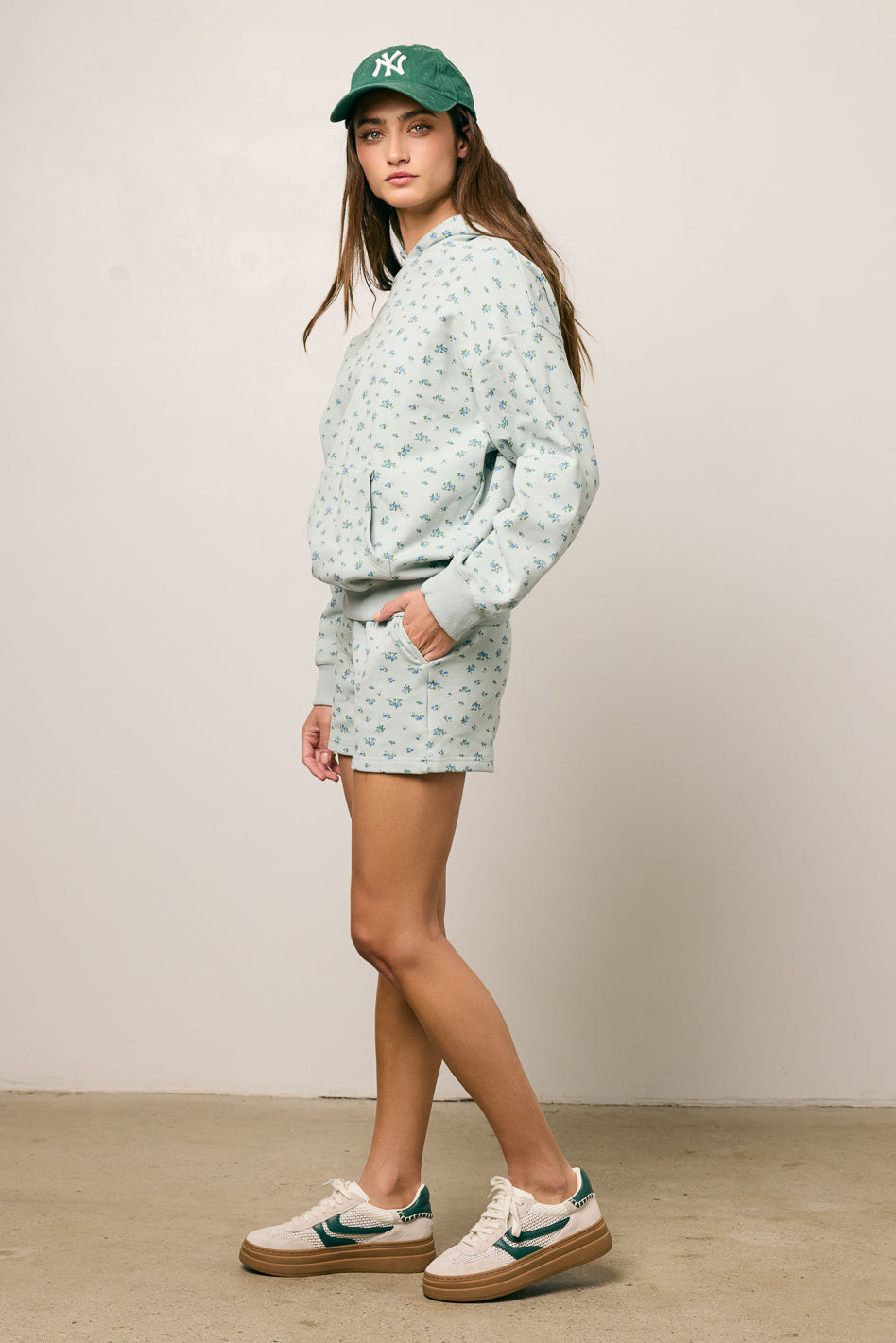Elora Floral Shorts in Blue - FINAL SALE