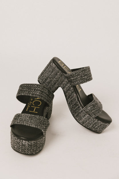 Kylie Platform Sandals in Black - FINAL SALE