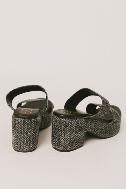 Kylie Platform Sandals in Black - FINAL SALE