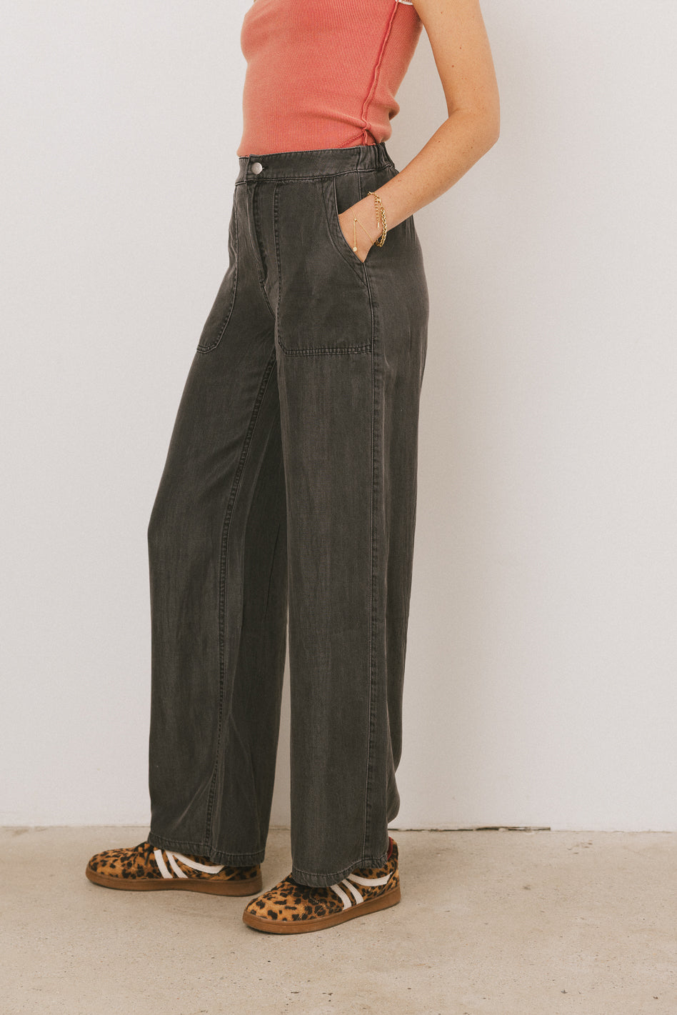 Reece Wide Leg Pants in Black - FINAL SALE