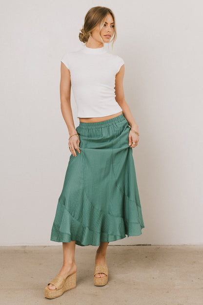 Noel Mock Neck Top in White - FINAL SALE