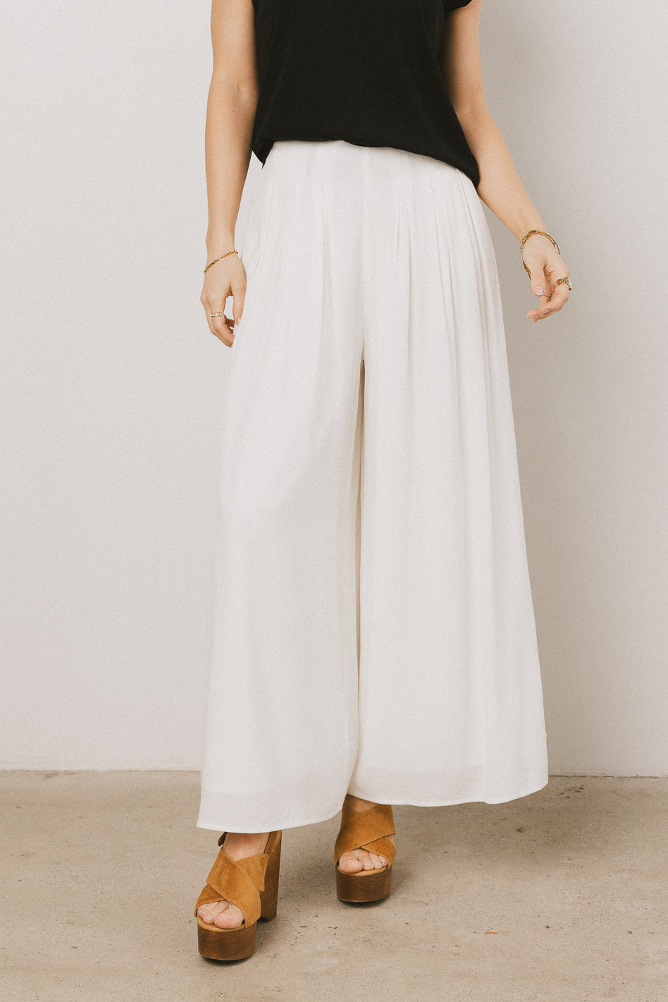 Kiaan Baggy Pants in White - FINAL SALE