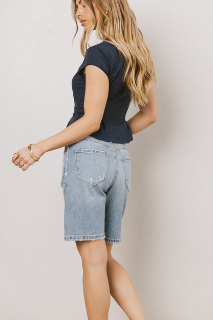 Lillian Distressed Denim Shorts - FINAL SALE