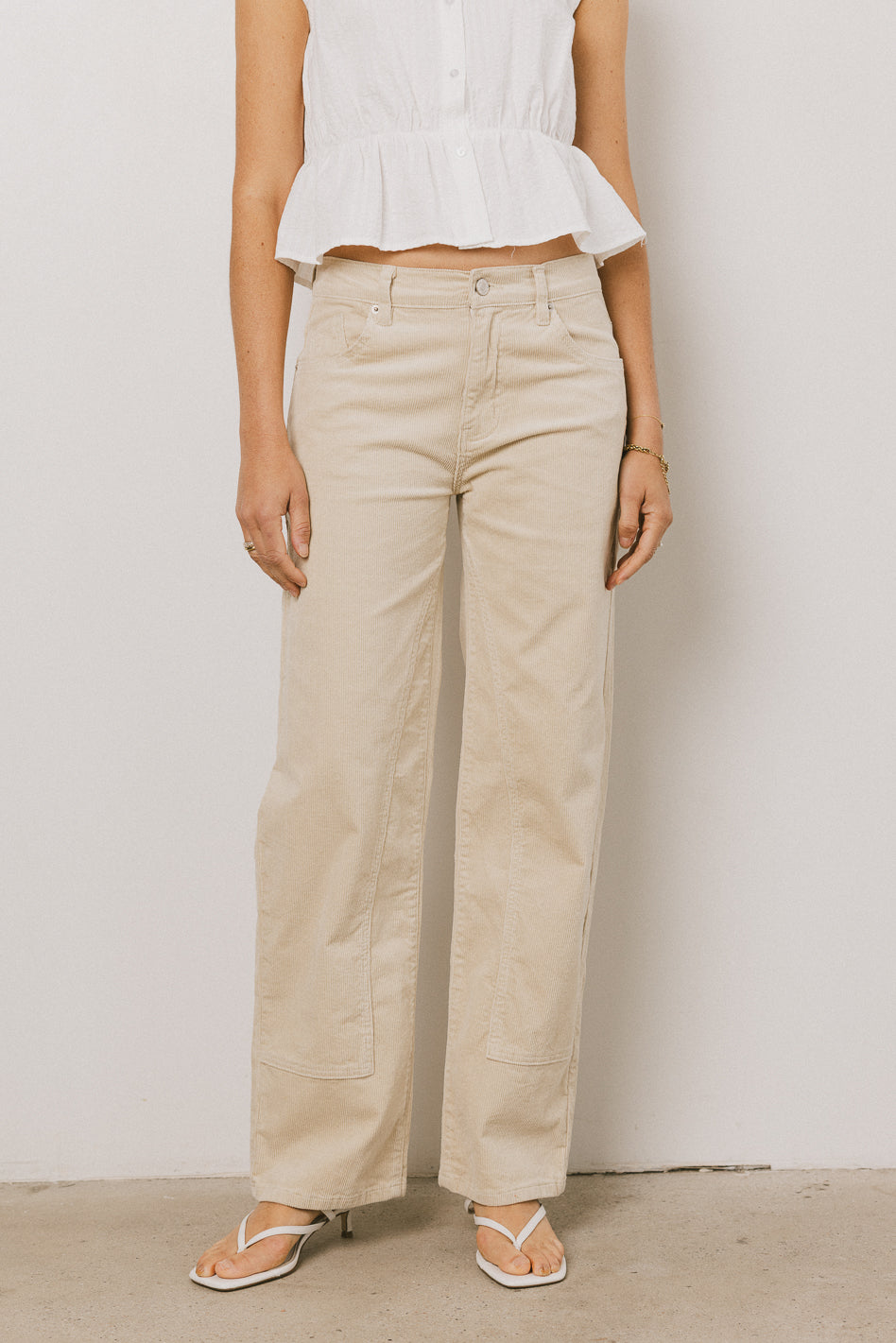 Kaya Corduroy Straight Leg Pants