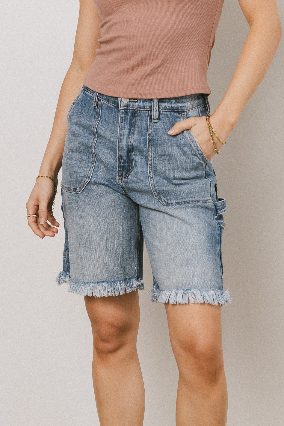 Emmy Frayed Bermuda Shorts - FINAL SALE