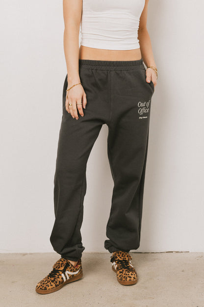 Out of Office Sweatpants in Charcoal - FINAL SALE