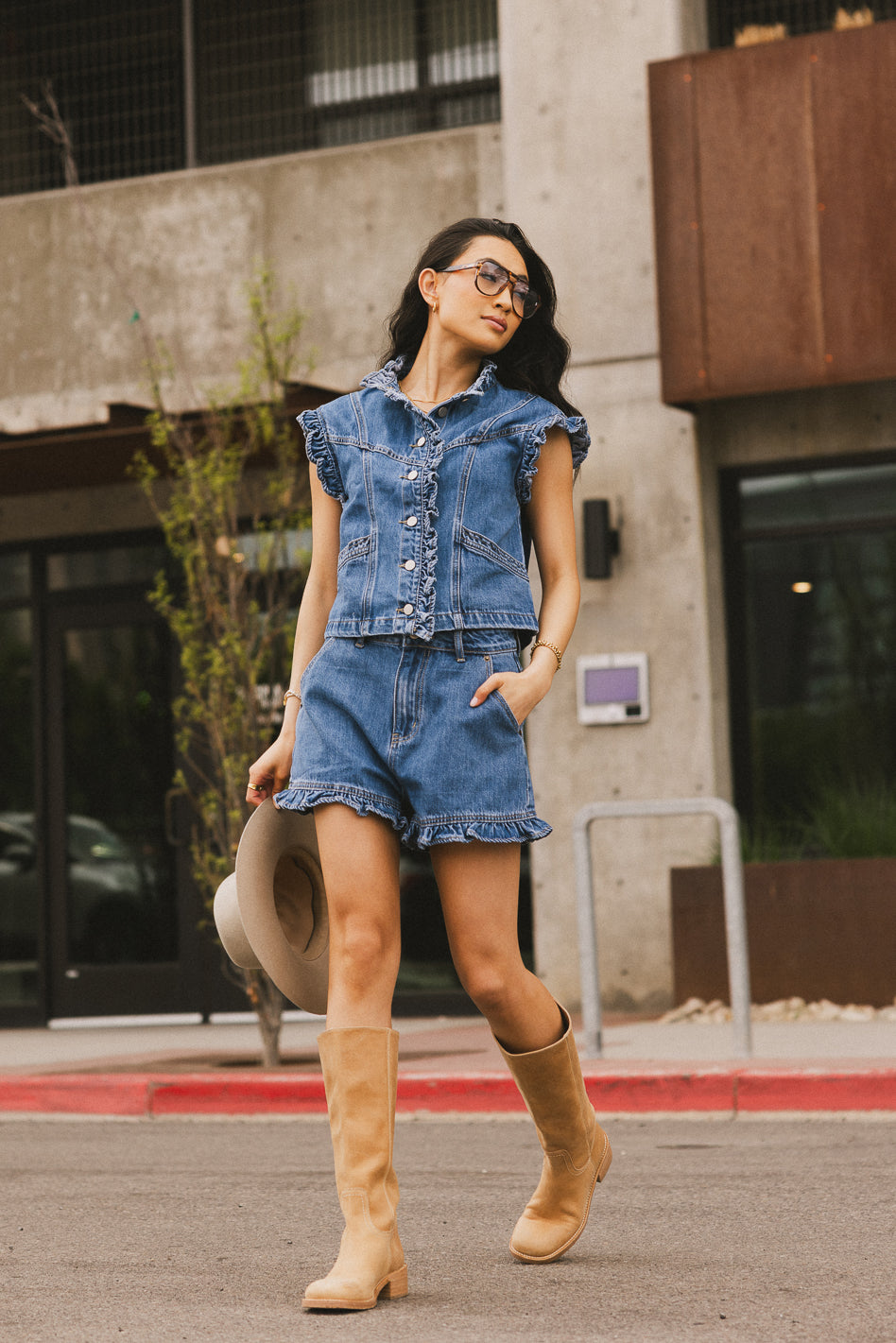 Sasha Ruffled Button Up - FINAL SALE