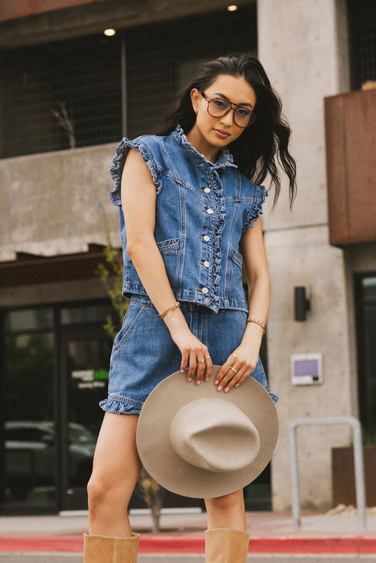 Sasha Ruffled Button Up - FINAL SALE