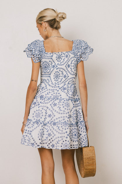 Stella Embroidered Mini Dress - FINAL SALE
