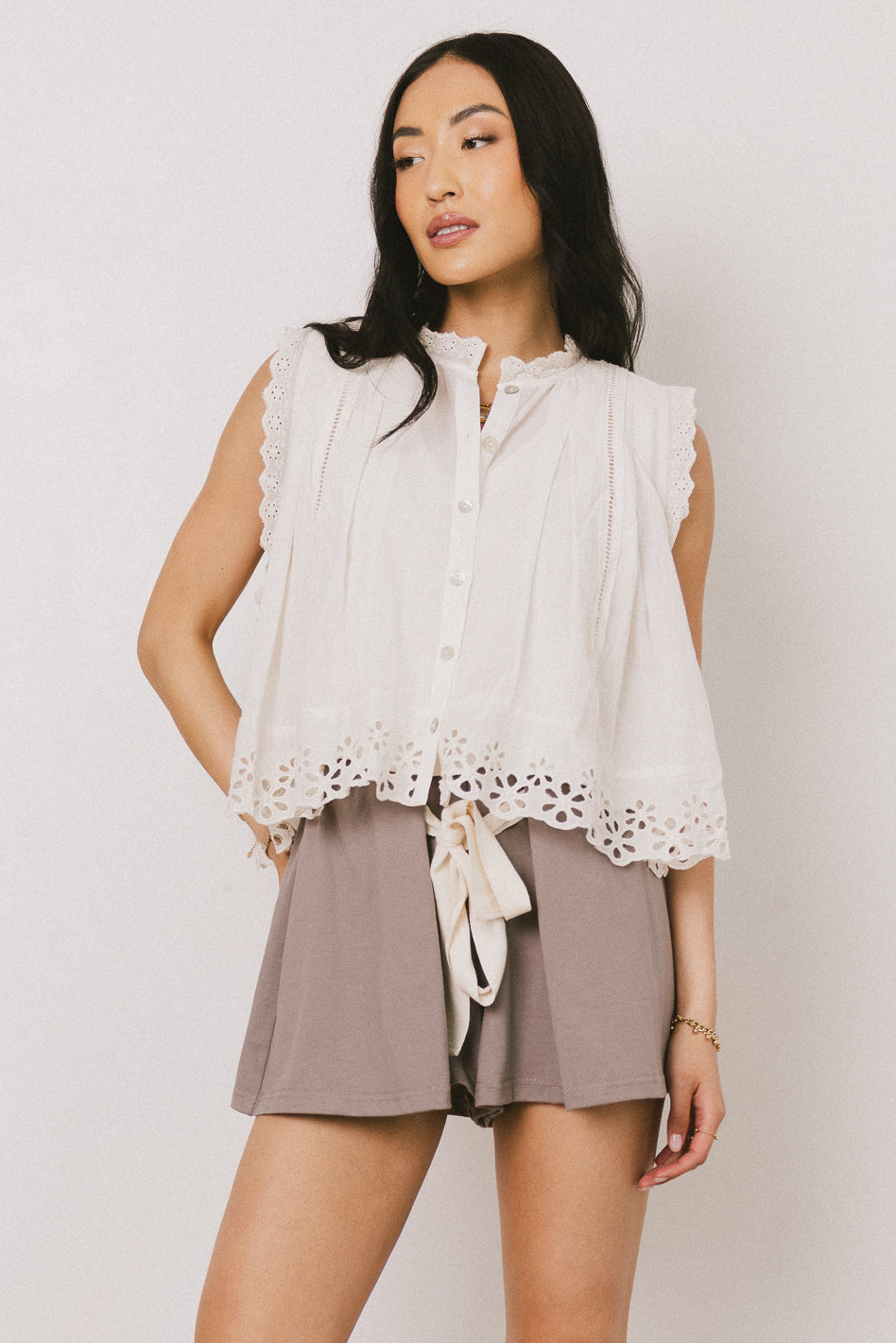 Jamie Knit Shorts in Smoke - FINAL SALE