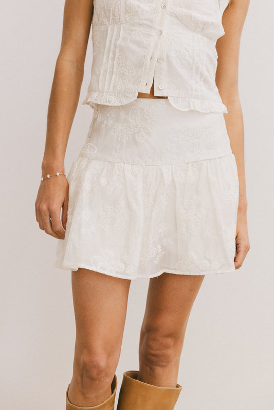Devin Embroidered Mini Skort - FINAL SALE