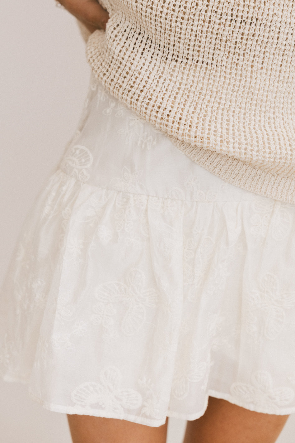 Devin Embroidered Mini Skort - FINAL SALE