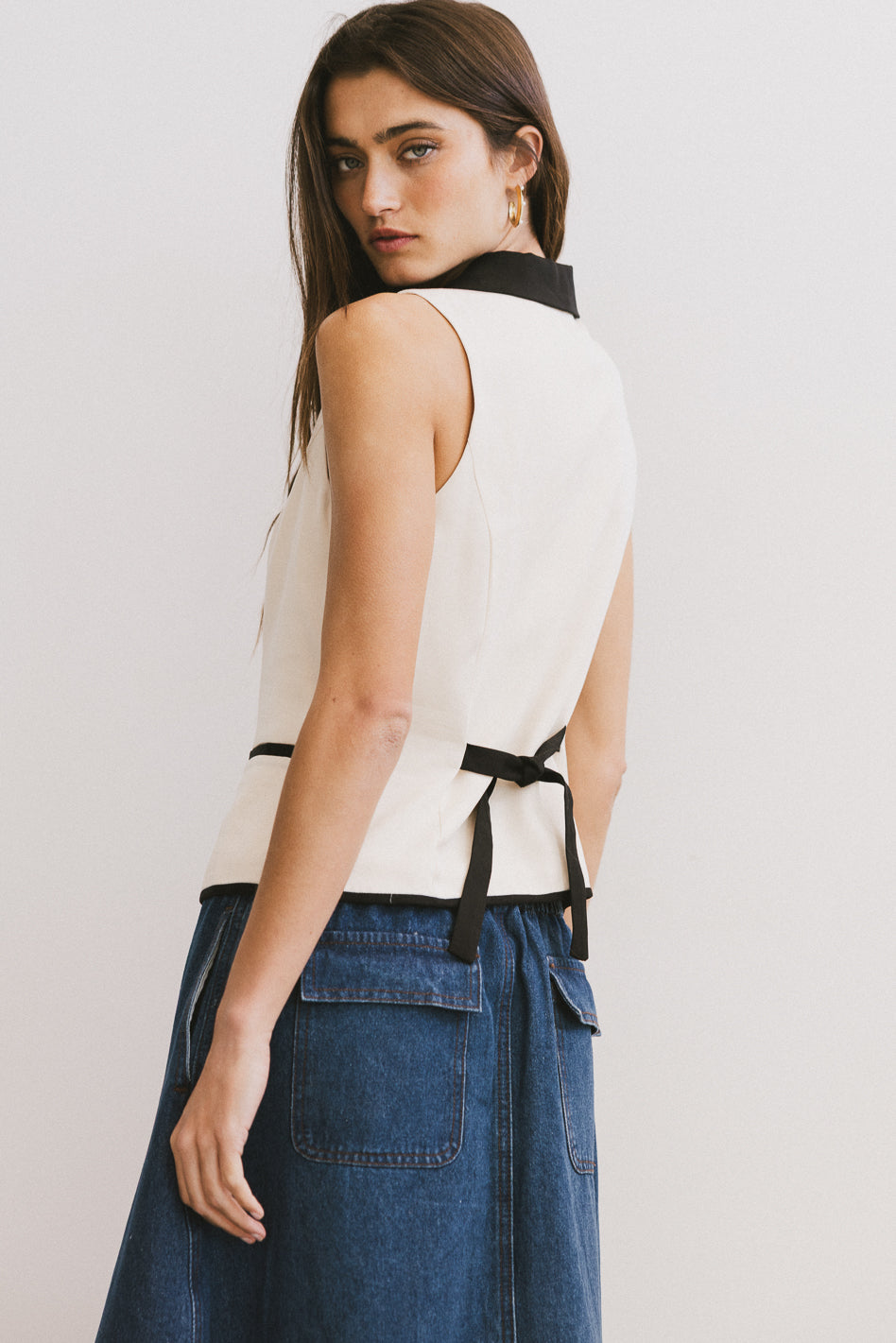 Linda Collared Vest - FINAL SALE
