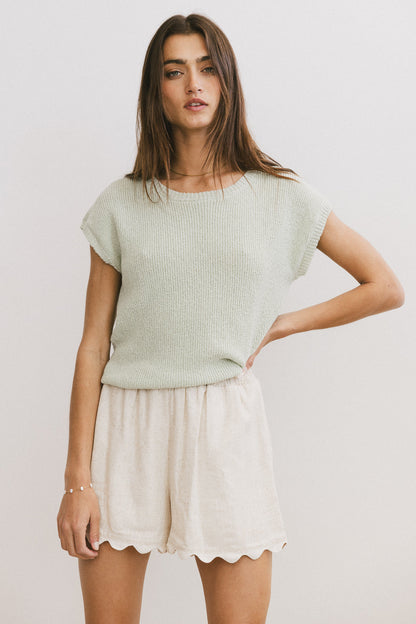Amy Knit Top in Sage - FINAL SALE