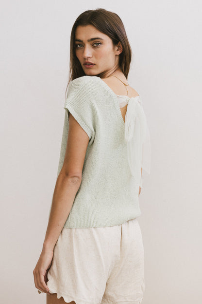 Amy Knit Top in Sage - FINAL SALE