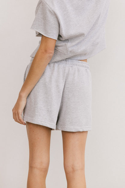 Willa Knit Shorts in Heather Grey - FINAL SALE