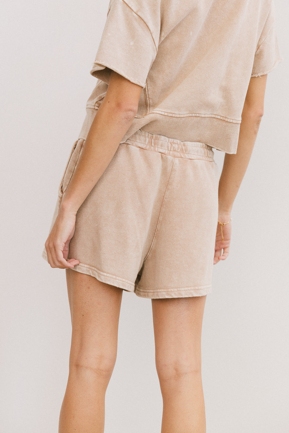 Willa Knit Shorts in Taupe - FINAL SALE