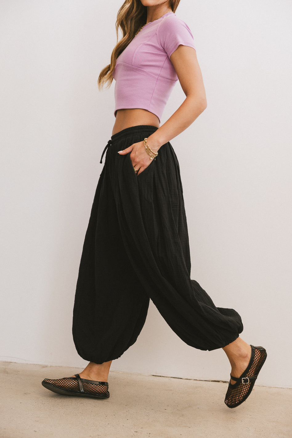 Jalen Loose Joggers in Black - FINAL SALE