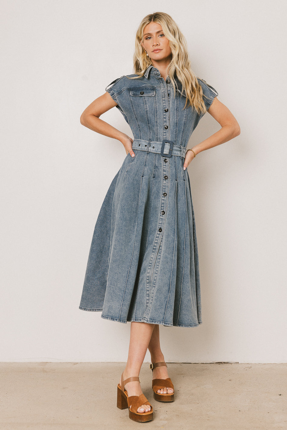 Walter Denim Midi Dress - FINAL SALE