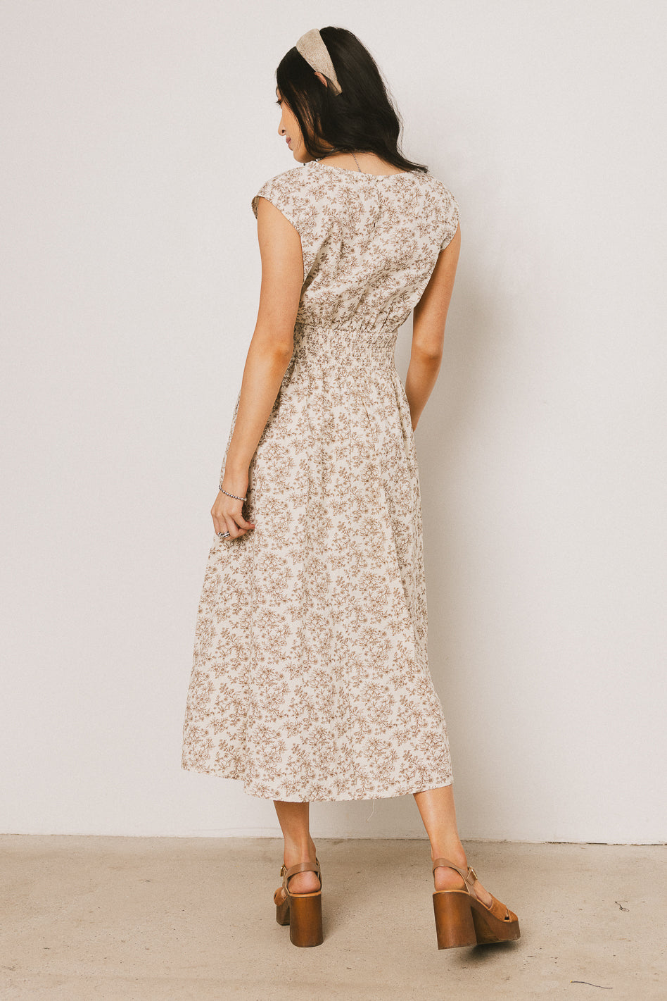 Heather Floral Maxi Dress in Brown - FINAL SALE