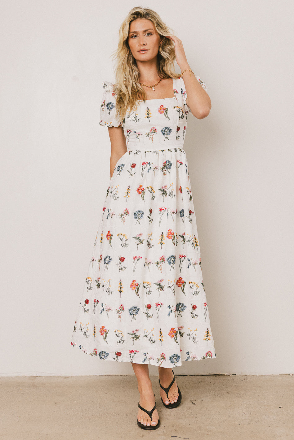 Jayce Embroidered Floral Maxi Dress - FINAL SALE