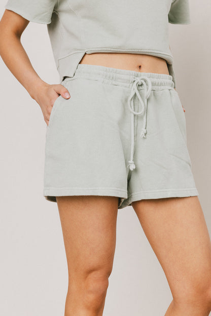 Willa Knit Shorts in Sage - FINAL SALE