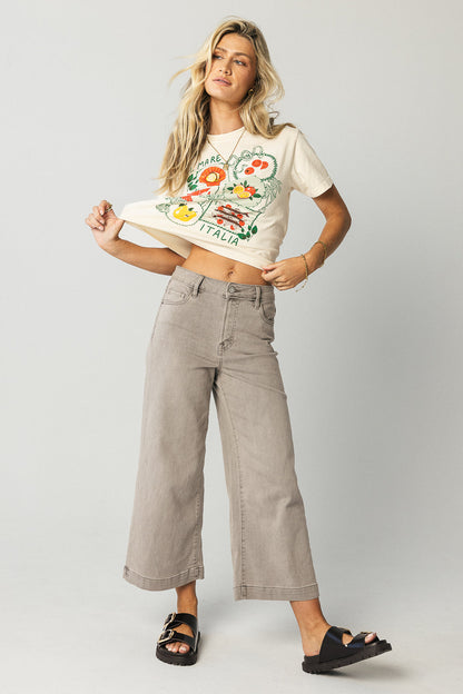 Oliver Extra Wide Leg Jeans in Gray - FINAL SALE