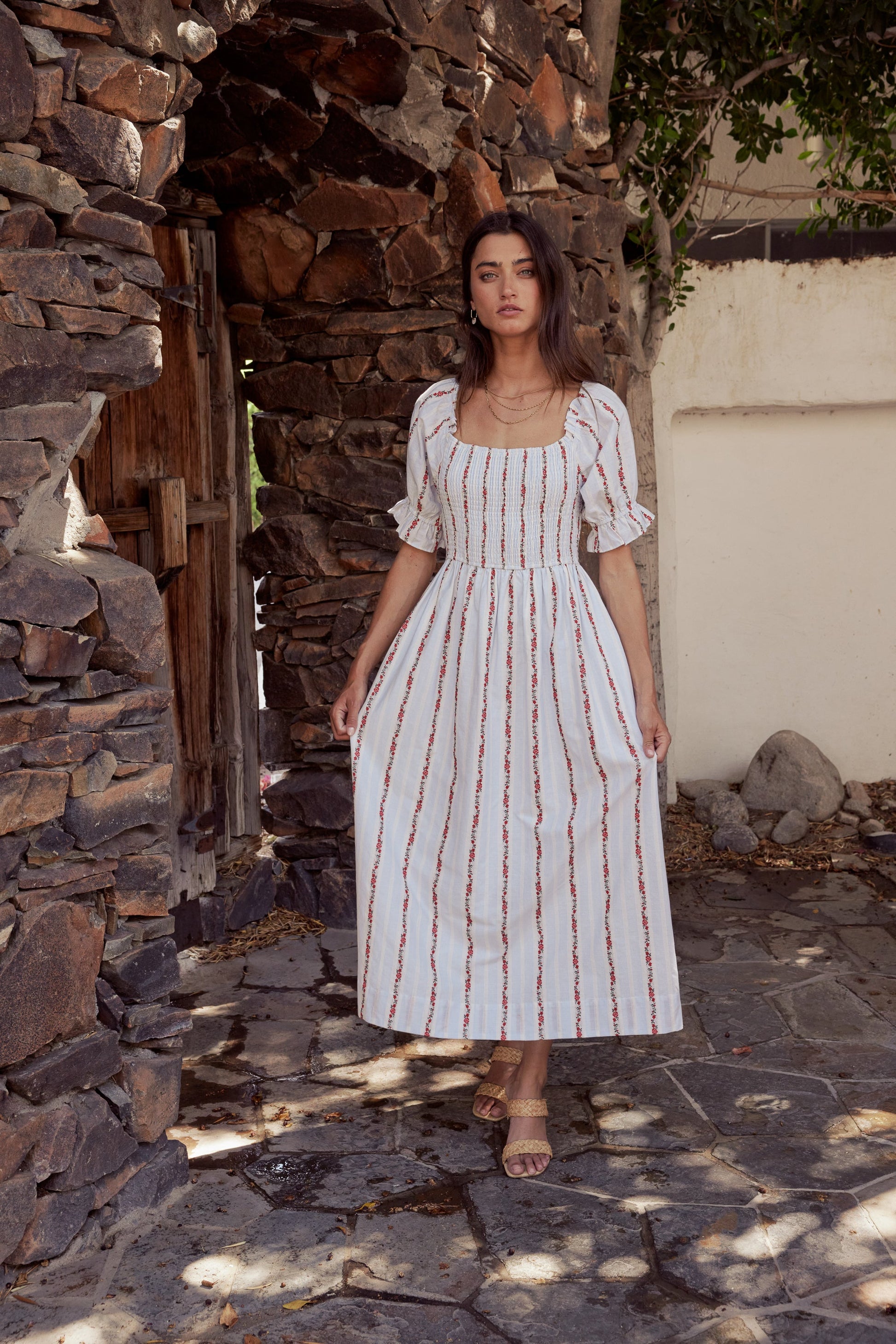Effie Embroidered Midi Dress - FINAL SALE