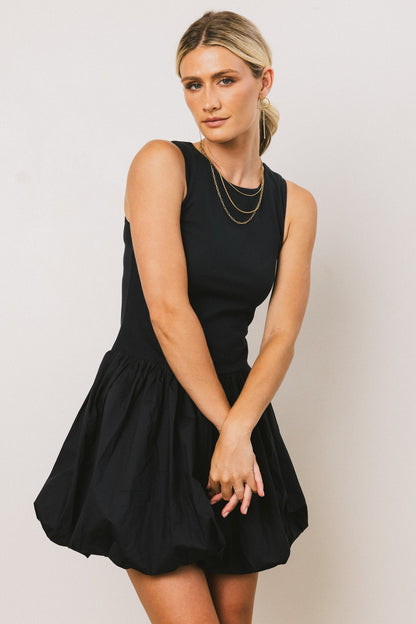 Nila Bubble Mini Dress in Navy - FINAL SALE