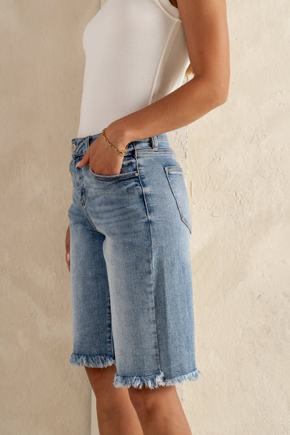Reese Frayed Bermuda Shorts - FINAL SALE