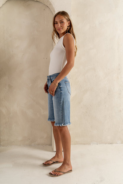 Reese Frayed Bermuda Shorts - FINAL SALE