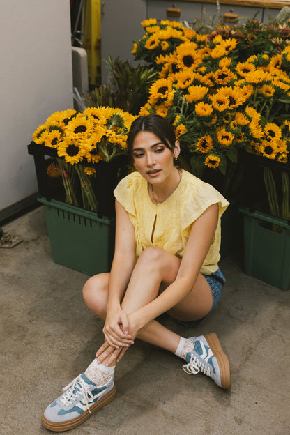 Leia Blouse in Yellow - FINAL SALE