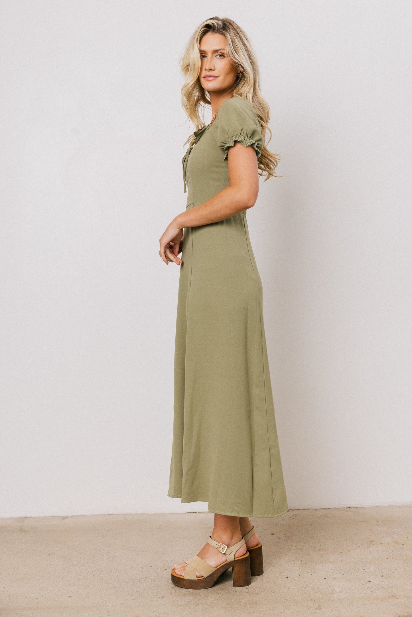 Maddox Midi Dress in Sage - FINAL SALE