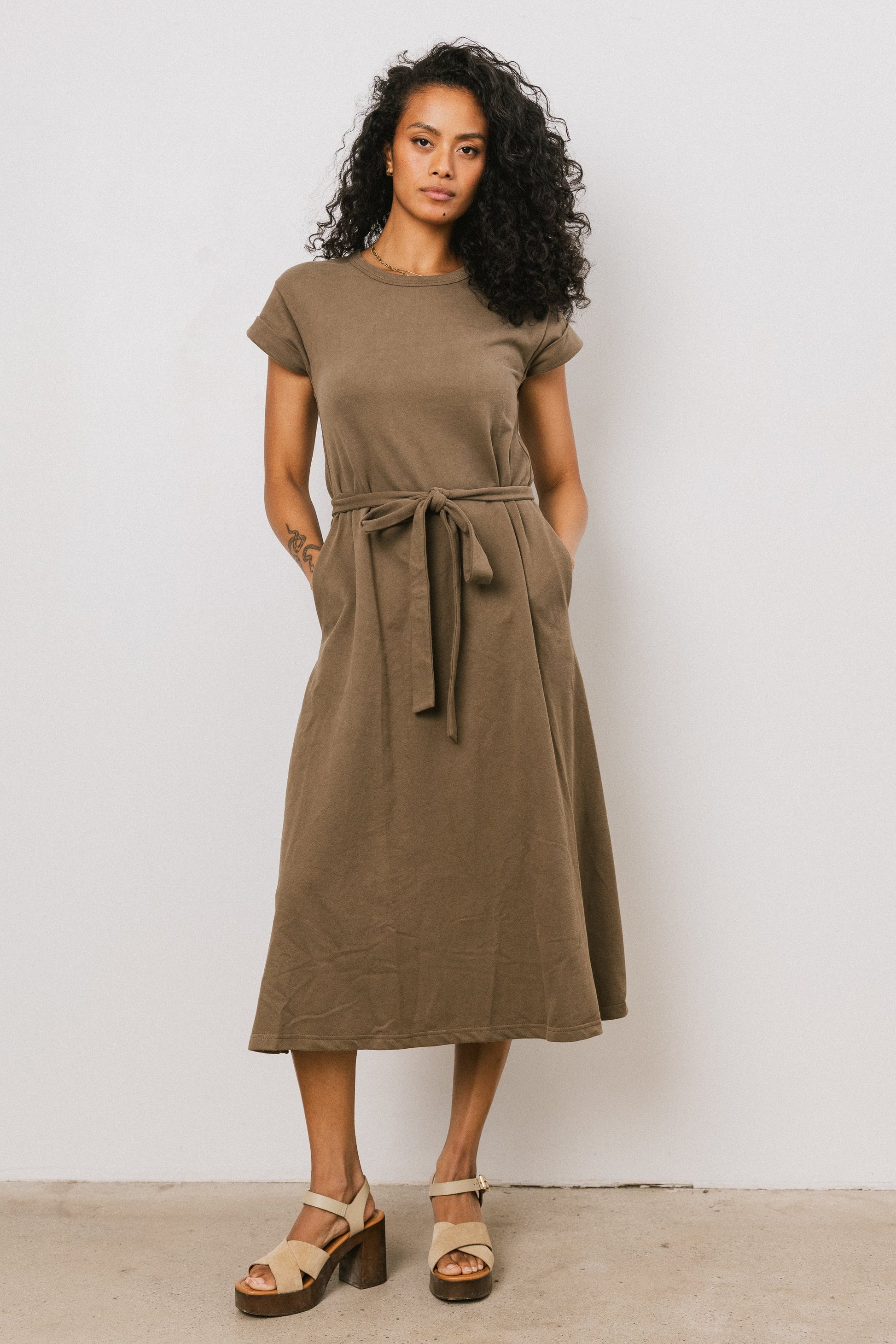 Saxton Maxi Dress in Olive - FINAL SALE
