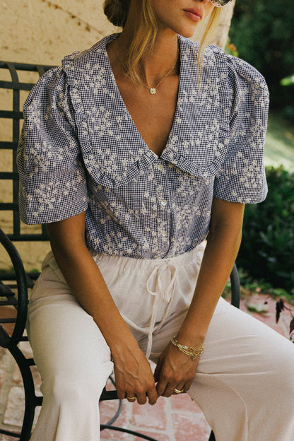 Amari Gingham Blouse - FINAL SALE