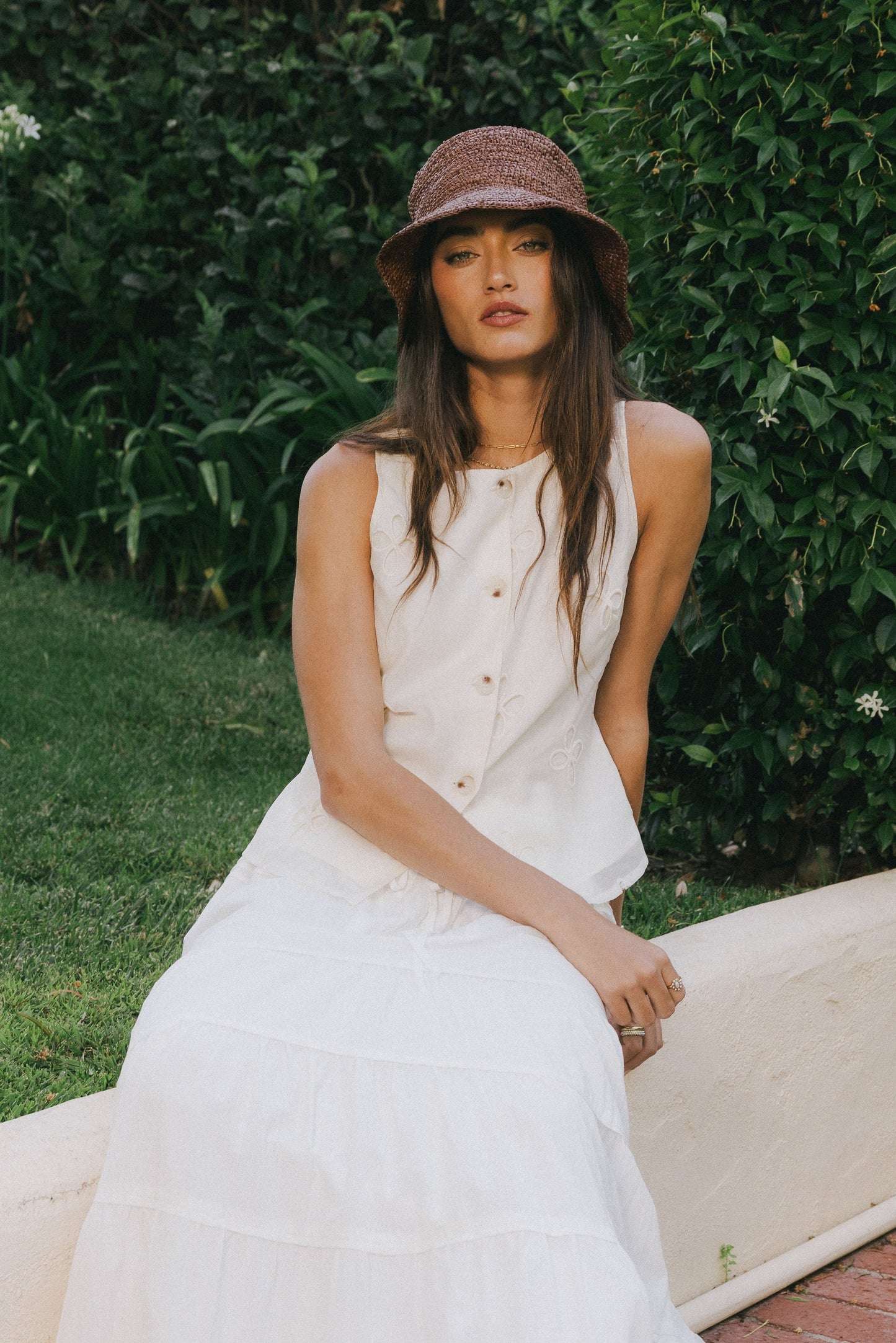Andie Embroidered Button Up - FINAL SALE