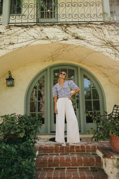 Salma Wide Leg Pants in Oatmeal