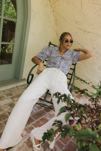 Salma Wide Leg Pants in Oatmeal