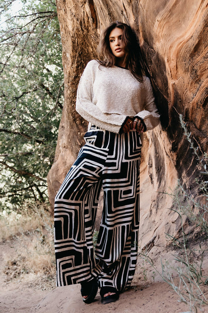 Noa Abstract Pants in Black - FINAL SALE