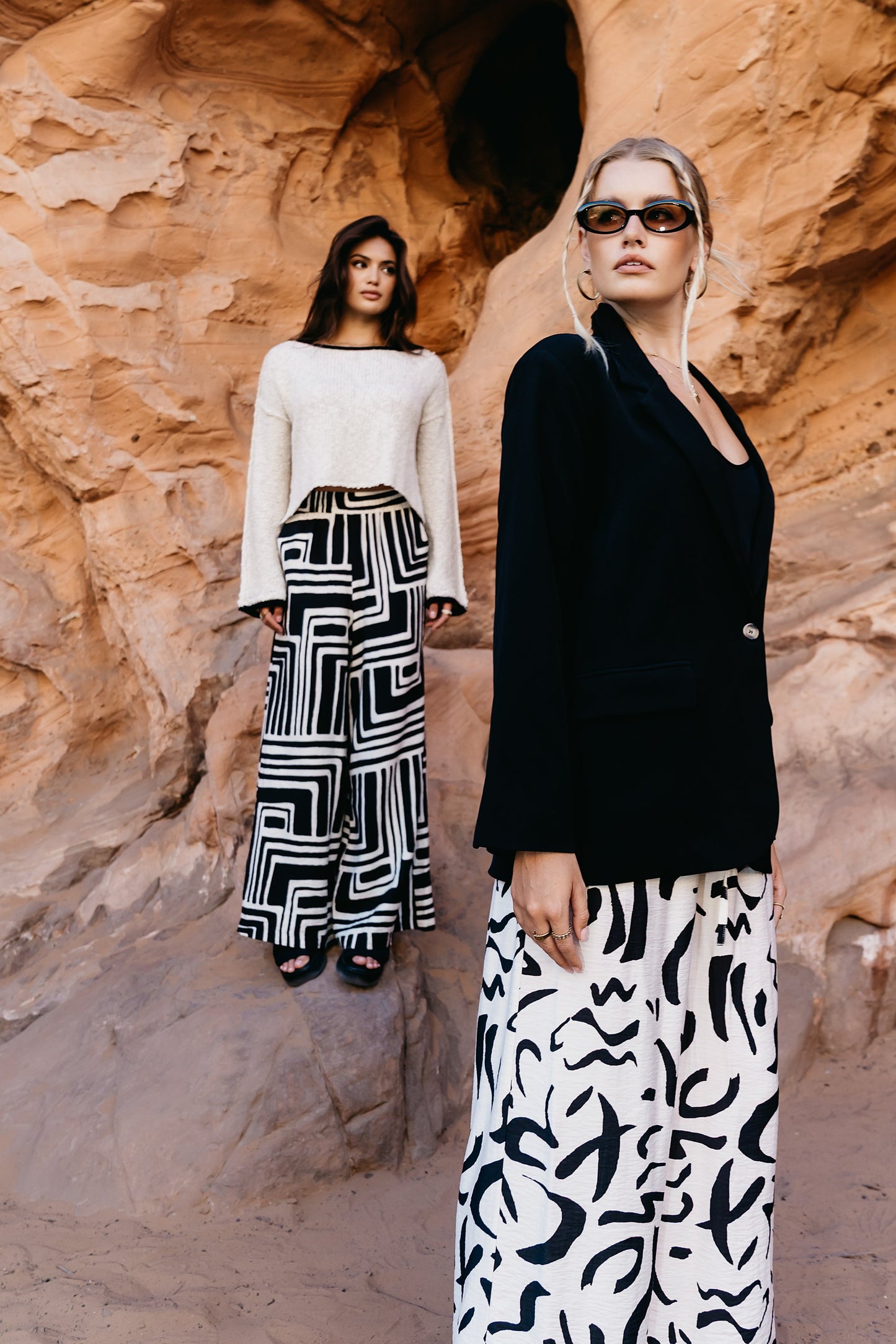 Dylan Wide Leg Pants in Natural - FINAL SALE