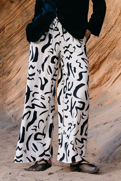 Dylan Wide Leg Pants in Natural - FINAL SALE