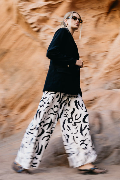 Dylan Wide Leg Pants in Natural - FINAL SALE