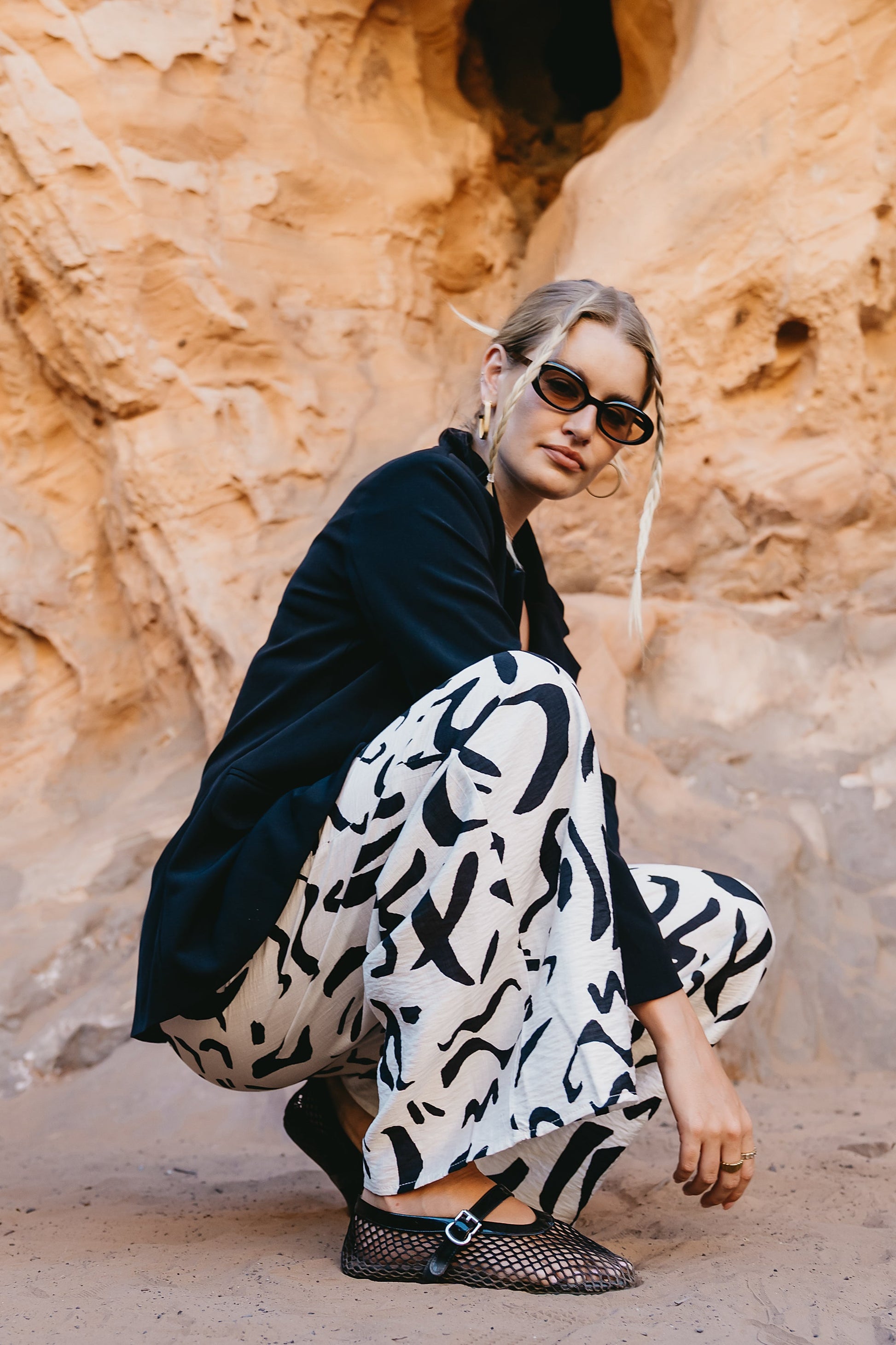 Dylan Wide Leg Pants in Natural - FINAL SALE