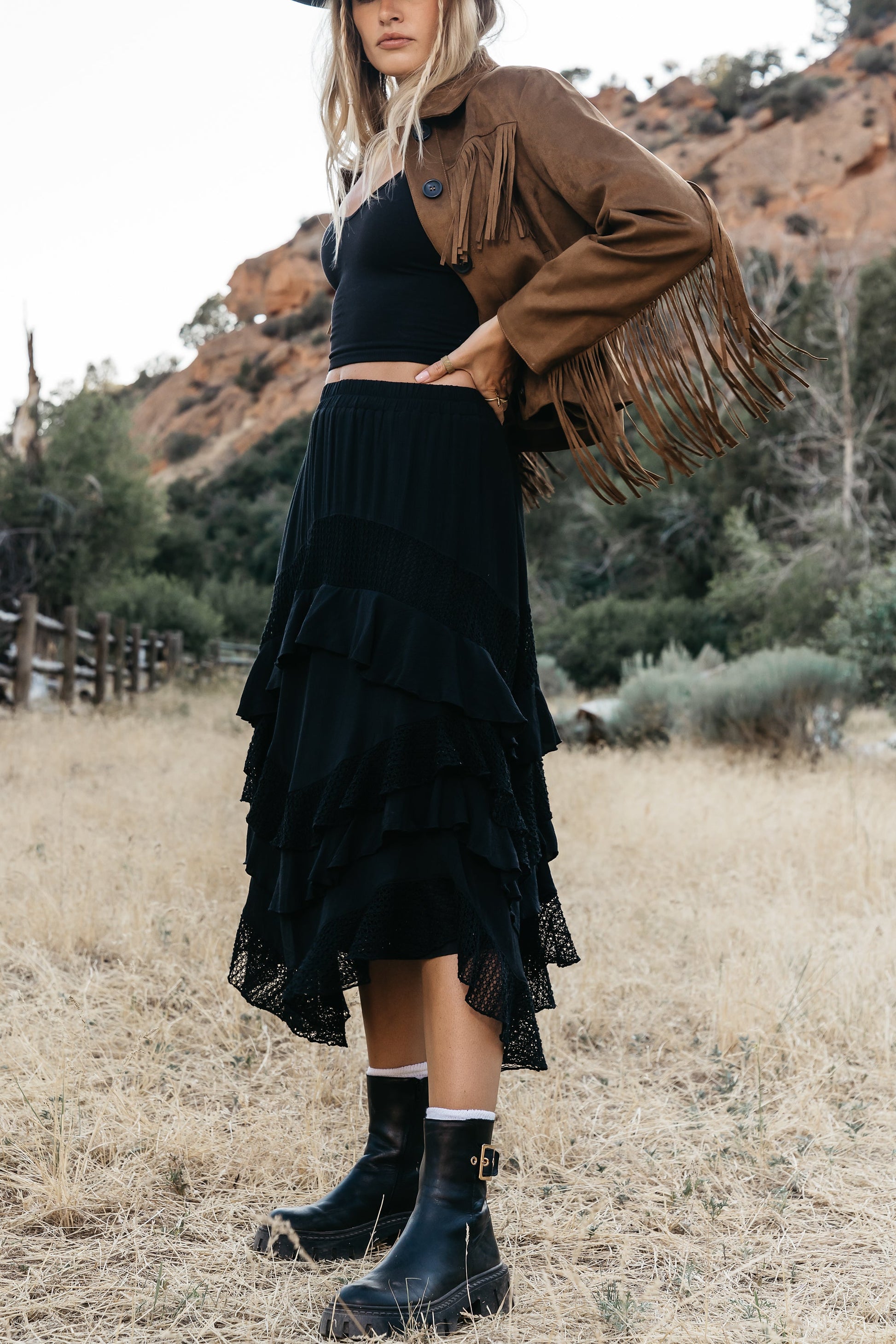 Megan Tiered Midi Skirt - FINAL SALE