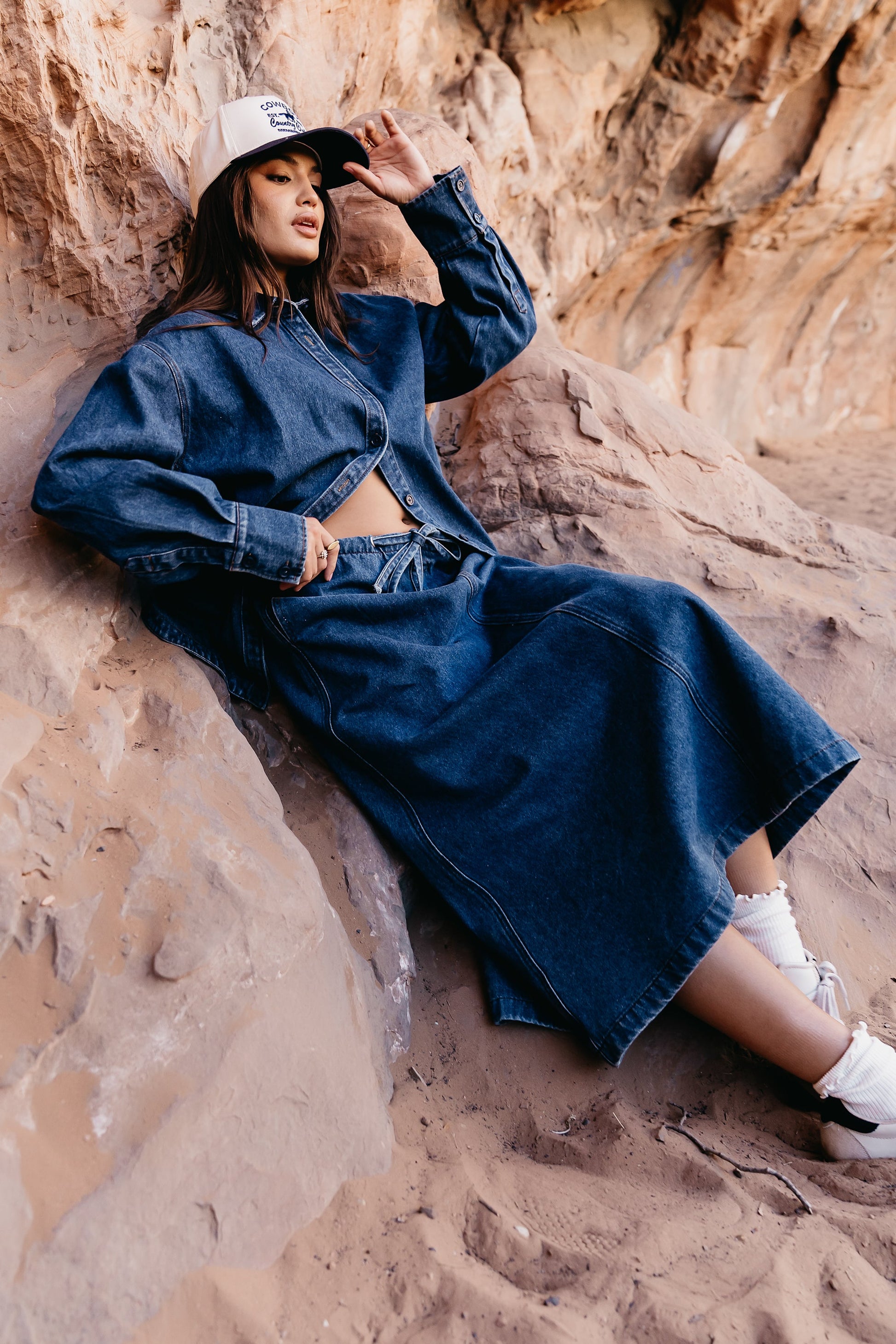 Arlo Denim Maxi Skirt - FINAL SALE