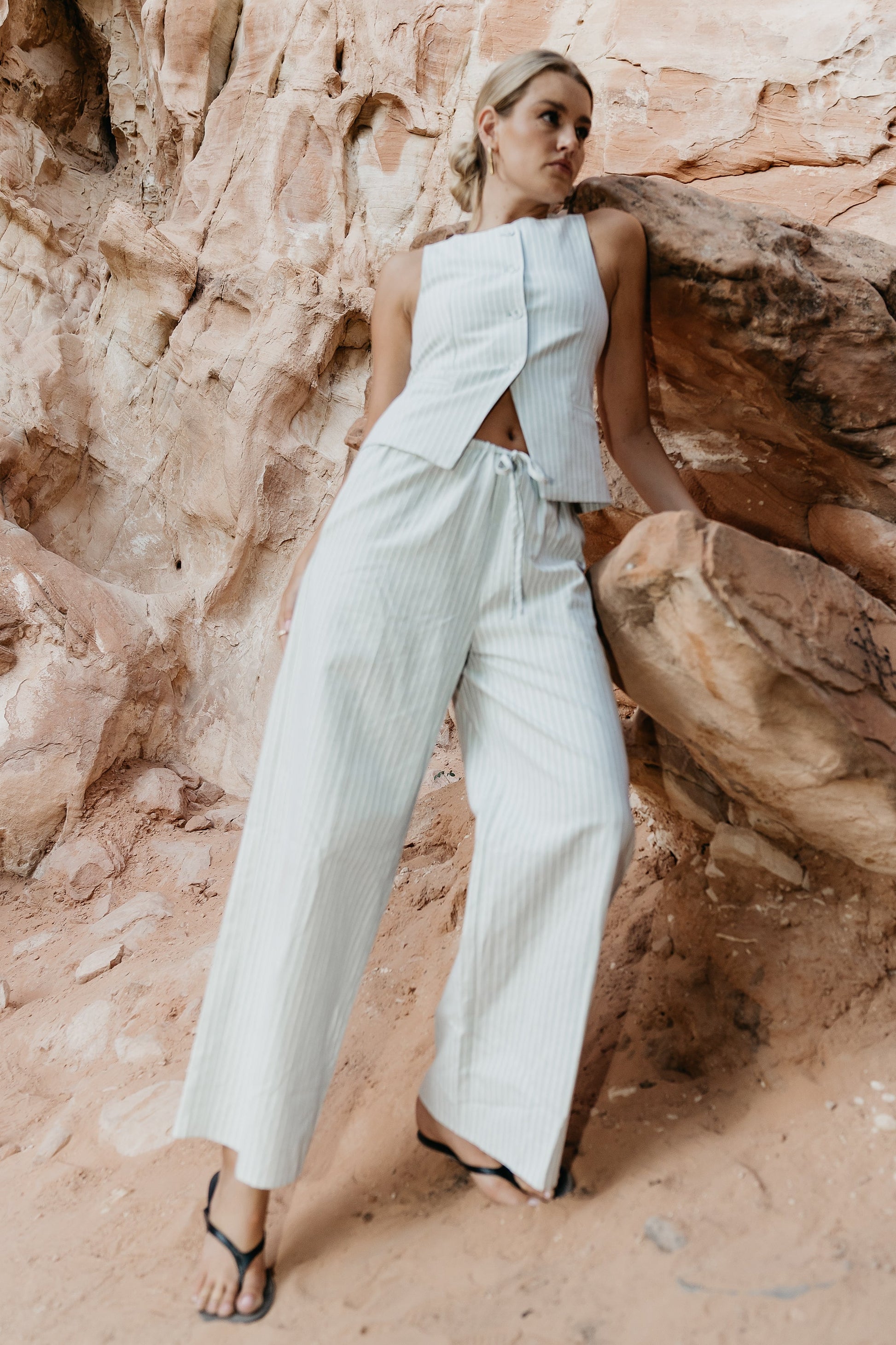 Rosa Wide Leg Pants in Green