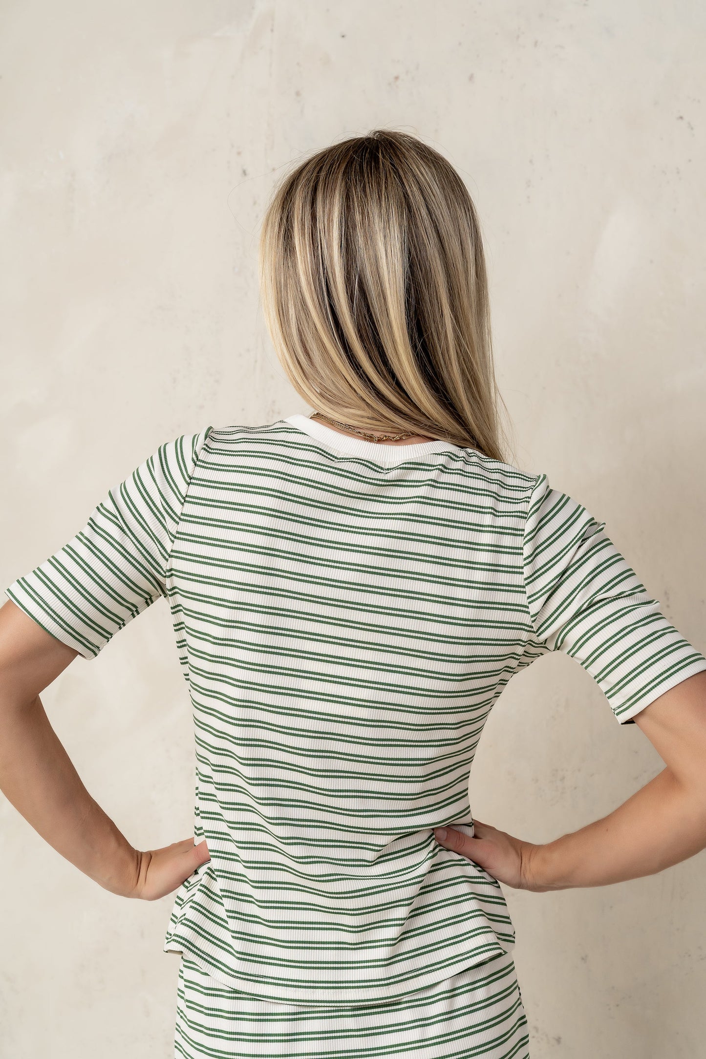 Niya Striped top in Green - FINAL SALE