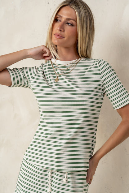 Niya Striped top in Green - FINAL SALE